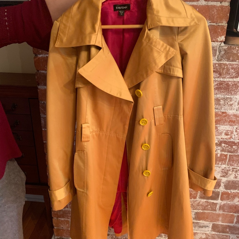 Yellow satin coat